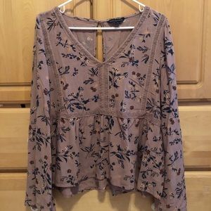American Eagle Floral Blouse